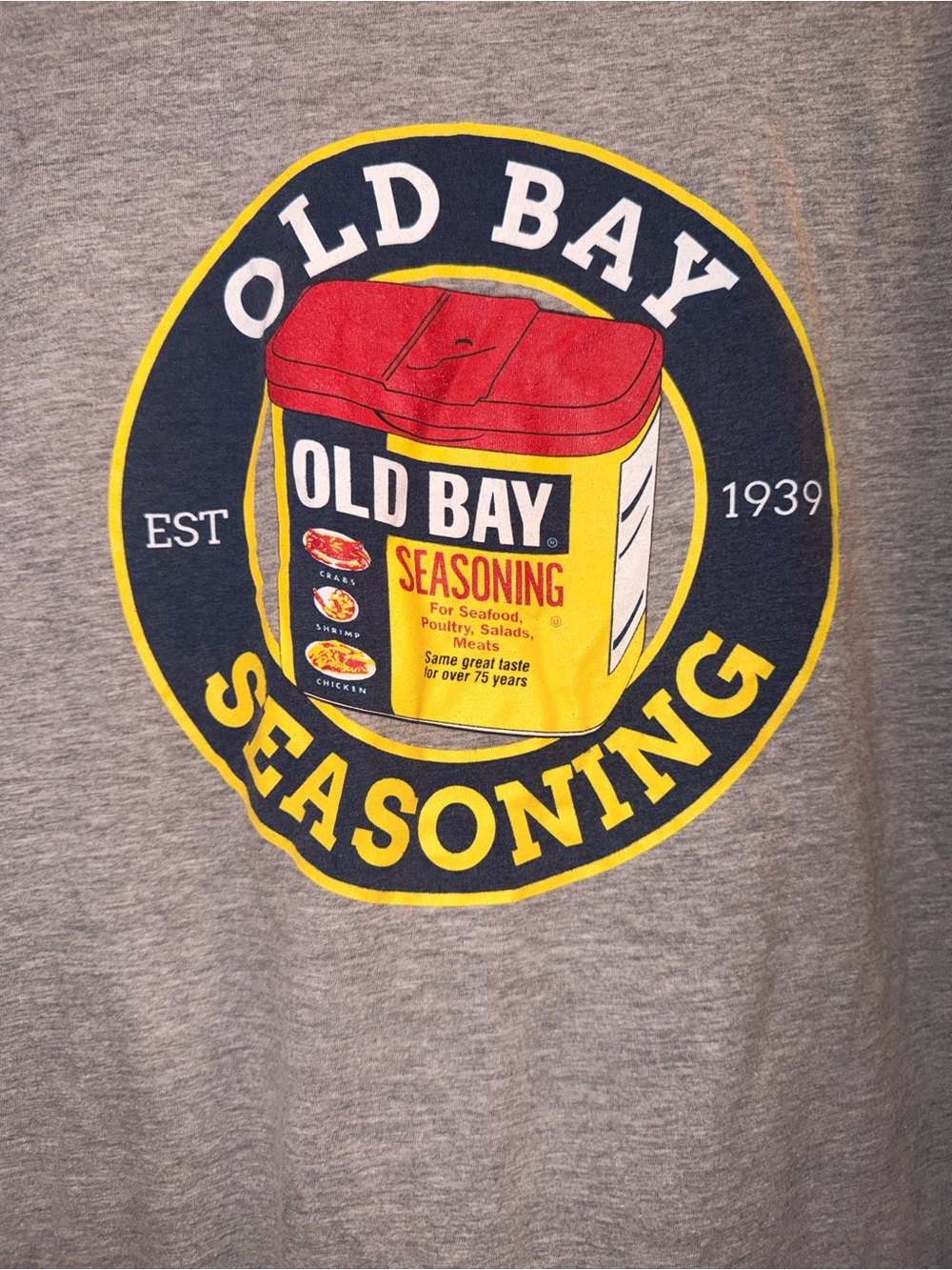 Old Bay Seasoning Graphic Tshirt unisex Gender neutral size XL-J
